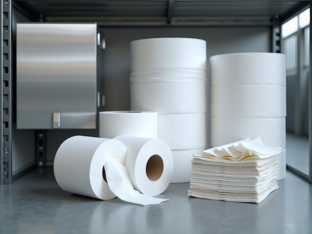 Papel higiénico industrial, toalhas de mãos, guardanapos e palhinhas para hotelaria, restauração e cafetarias