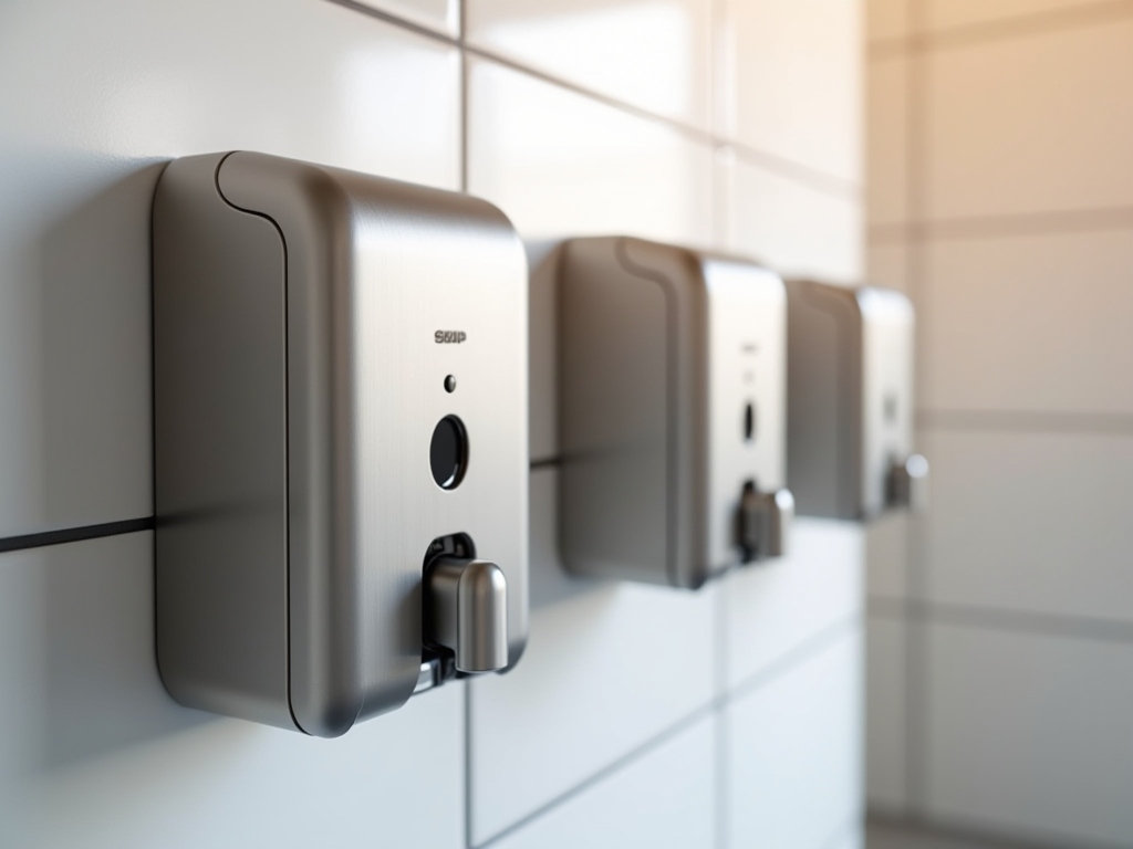 Dispensadores de higiene profissional instalados em parede
